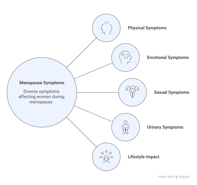 Common Menopause Symptoms and Perimenopause Symptoms That Affect Daily Life - visual selection
